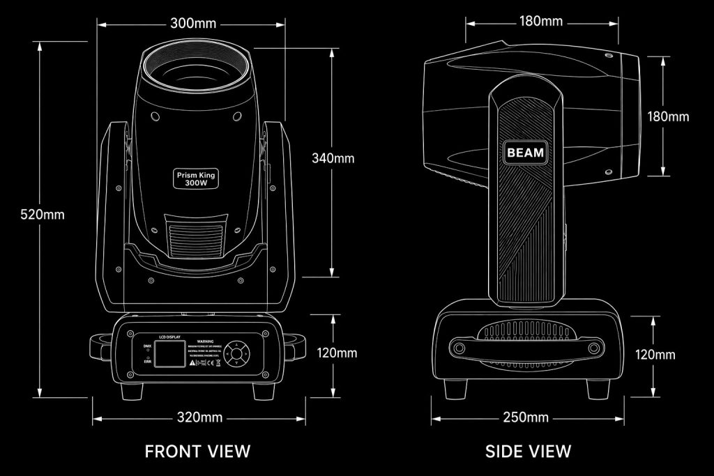 Show Time 300W Prism King Beam Moving Head