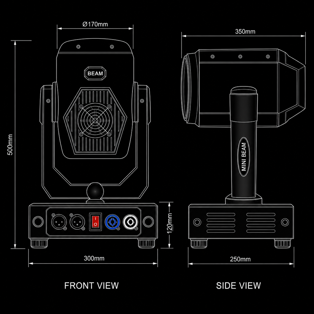 Show Time Stage Light Mini Beam 230 Moving Head
