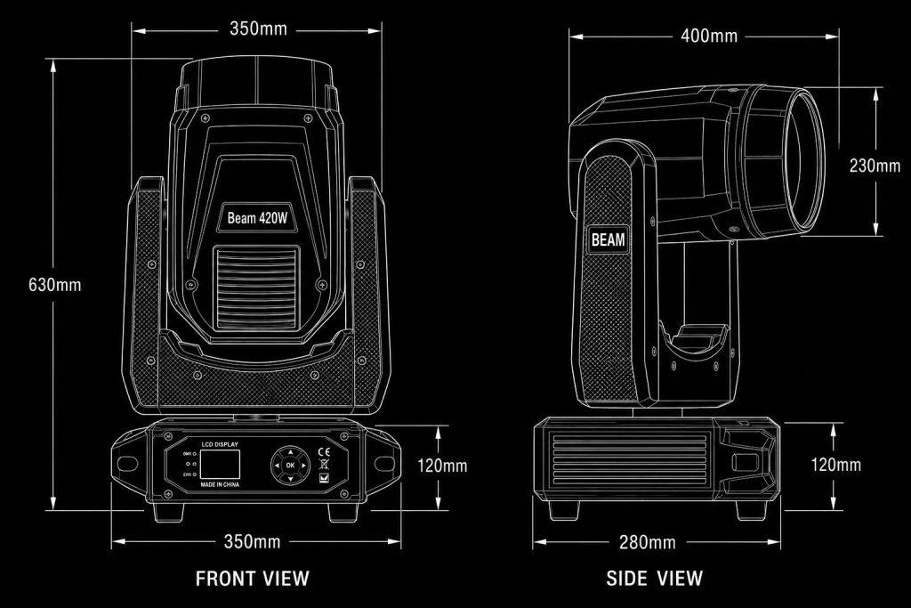 Show Time Stage Light 420W Prism King Beam Moving Head