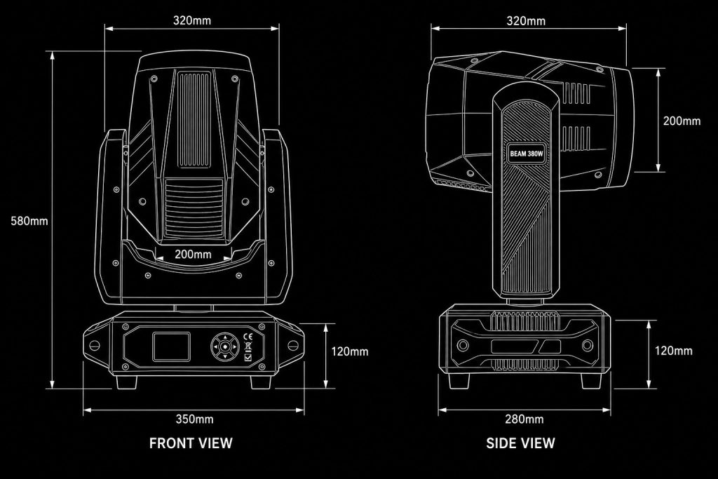 Show Time Stage Light 380W Prism King Beam Moving Head
